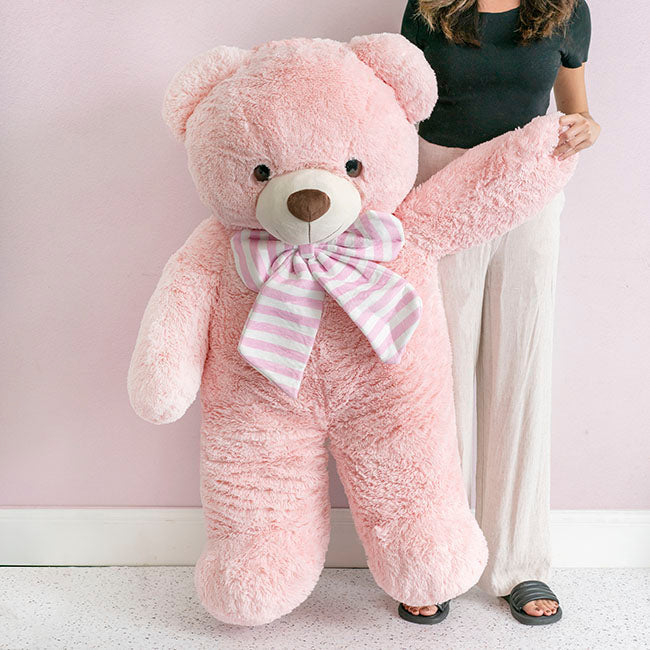 Liam Soft Giant Teddy Bear Soft Pink (130cmHT/90cmST)