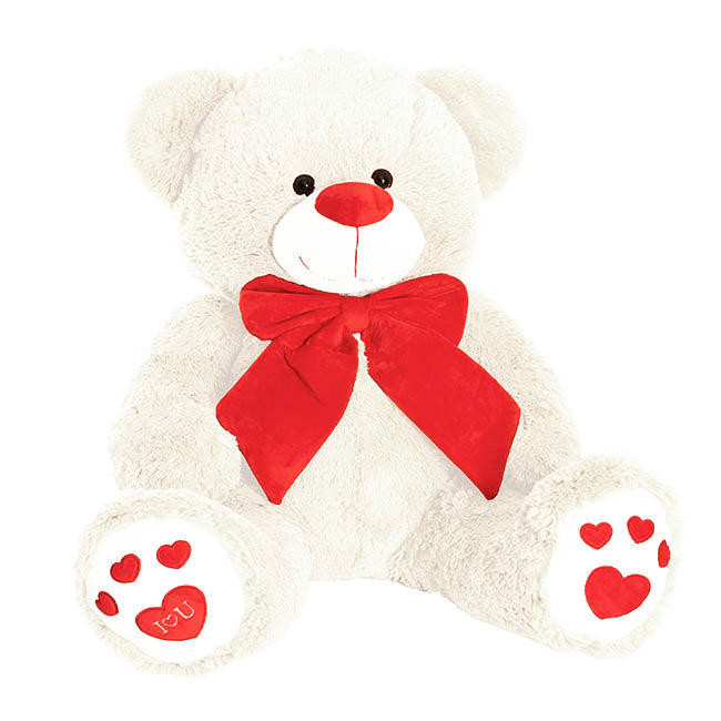 Ted the I Love You Giant Teddy Bear White (90cmHT/60cmST)