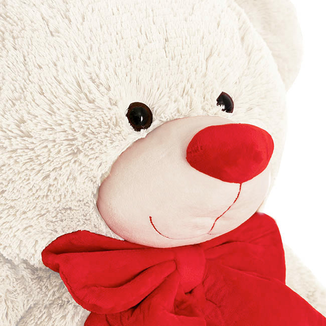 Ted the I Love You Giant Teddy Bear White (90cmHT/60cmST)