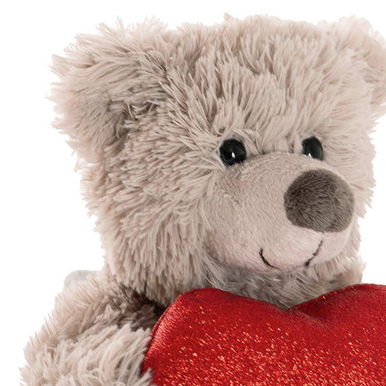 Teddy Bear Nala w Red Love Heart Greyish Brown (20cmST)