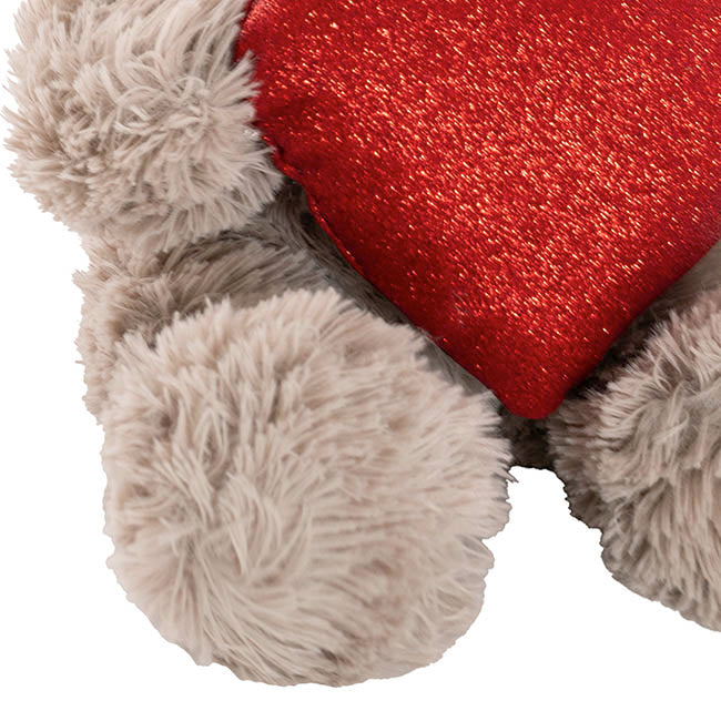Teddy Bear Nala w Red Love Heart Greyish Brown (20cmST)