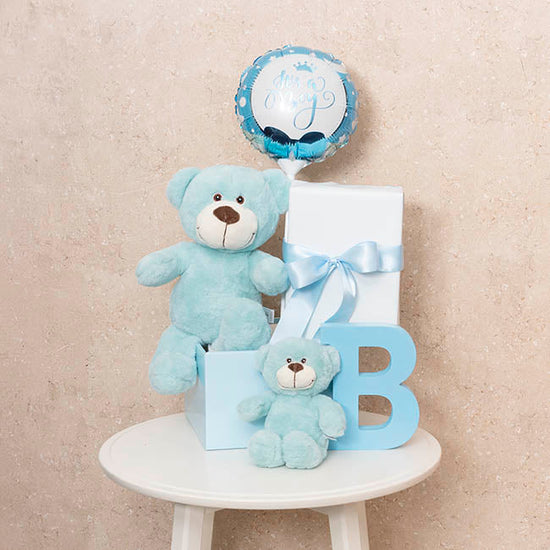 Mr Snuggles Plush Teddy Bear Aqua Teal (25cmST)