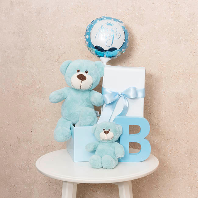 Mr Snuggles Plush Teddy Bear Aqua Teal (25cmST)