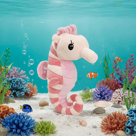 Moana the Seahorse Eco Plush Soft Toy Pink (25cm.HT)