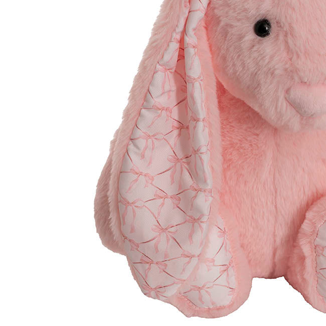 Petals Bunny w Bow Pattern Eco Plush Pink (30cm.ST)
