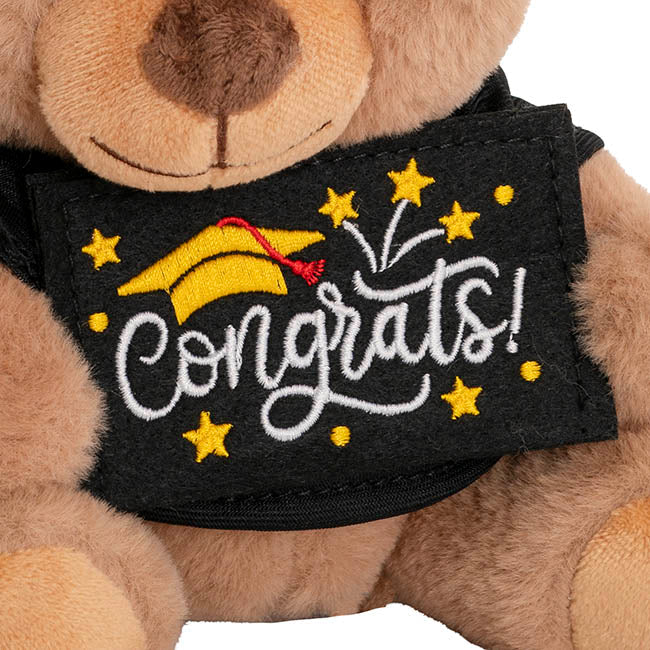 Graduation Teddy Bear Arnold w Congrats Top Brown (20cmST)