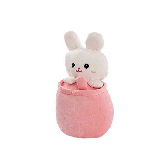 Tumbler Bunny Plush Puff Soft Toy Pink (25cmHT)