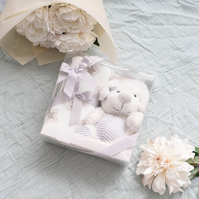 Cosmo Puppy & Blanket Gift Pack White (25x12x25cm)