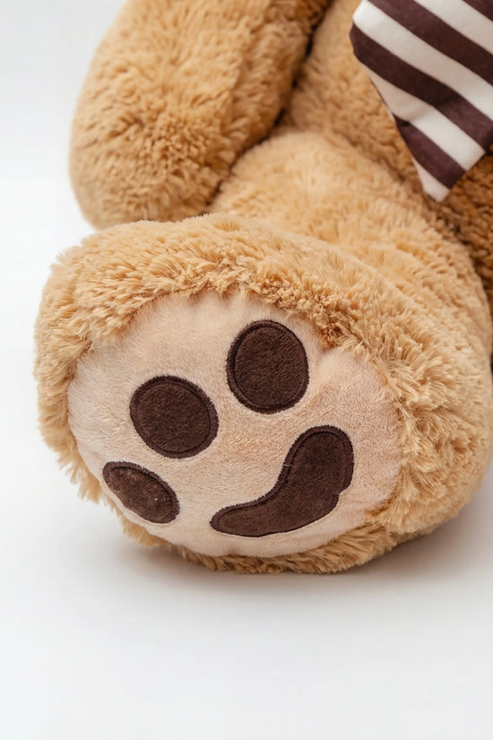Wilson Giant Teddy Bear w Striped Bow Brown (90cmHT/60cmST)