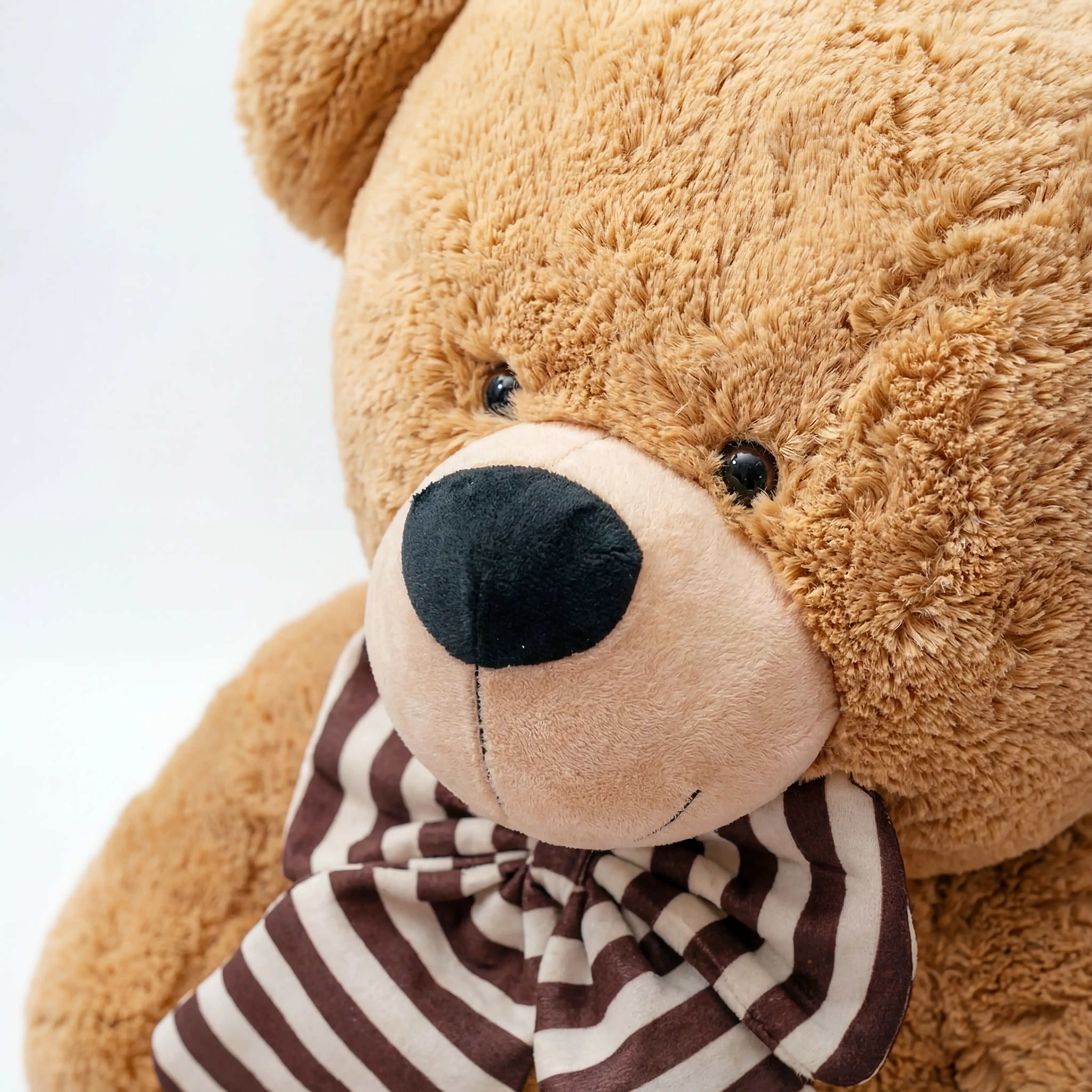 Wilson Giant Teddy Bear w Striped Bow Brown (90cmHT/60cmST)